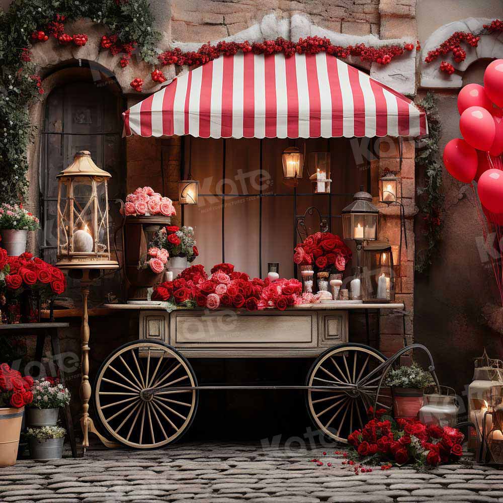 Kate Valentine's Day Rose Shop Street Backdrop Designed by Emetselch - Image 2