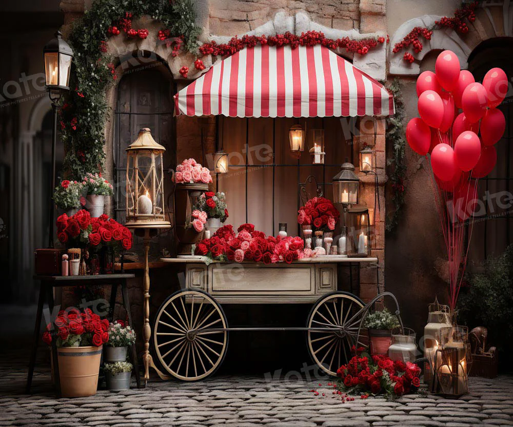 Kate Valentine's Day Rose Shop Street Backdrop Designed by Emetselch - Image 3