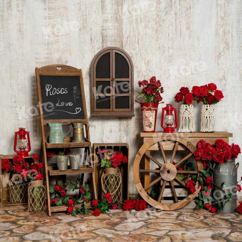 Kate Valentine's Day Rose Store Backdrop Designed by Emetselch - Image 2