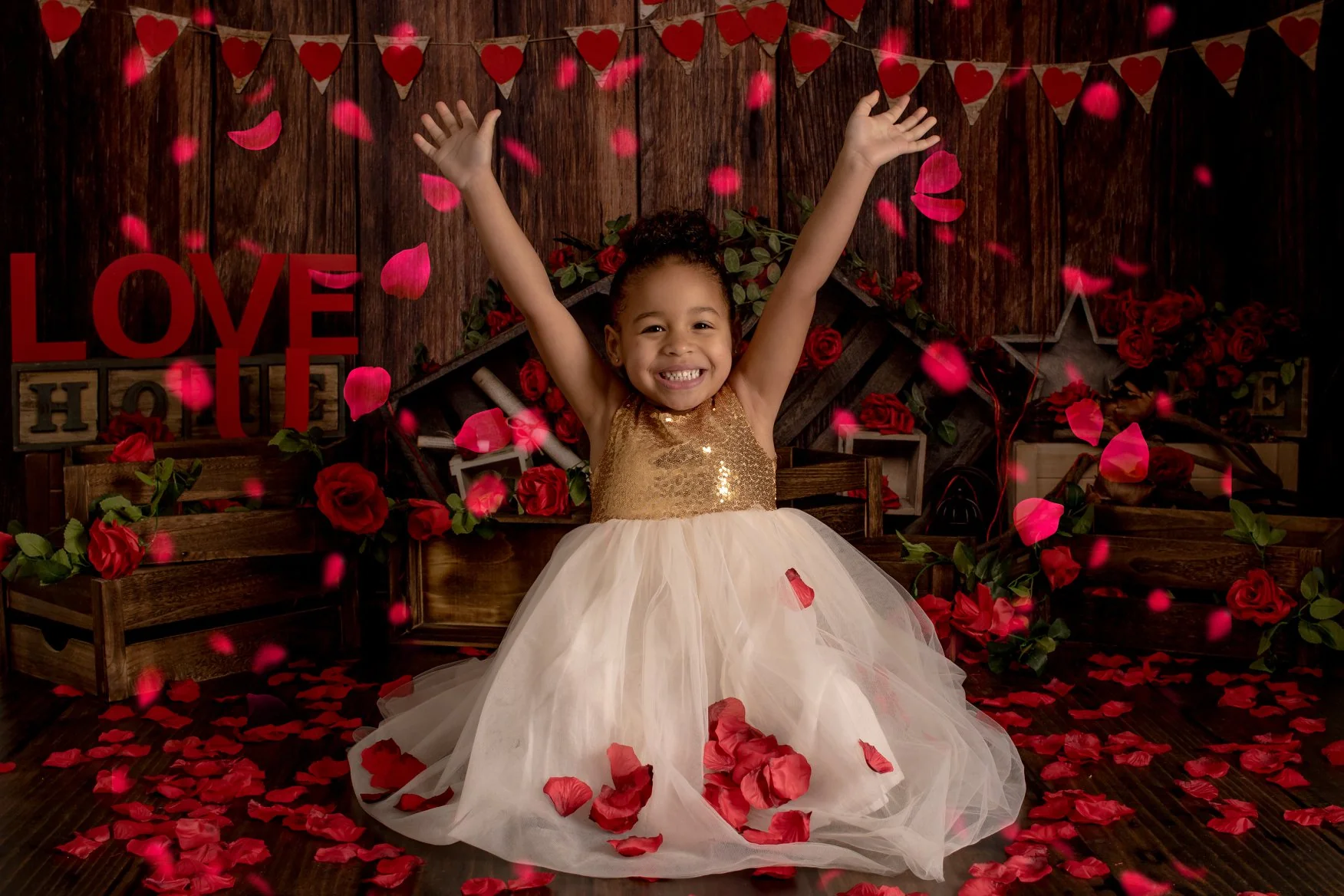 Kate Valentine's Day Rose Wooden Backdrop Designed by Jia Chan Photography - Image 4