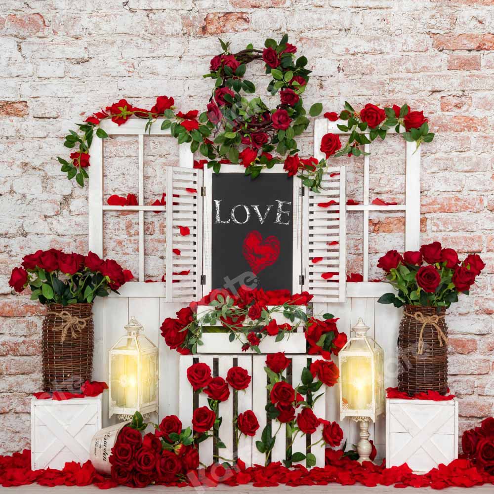 Kate Valentine's Day Roses Barn Door Backdrop Designed by Emetselch - Image 2