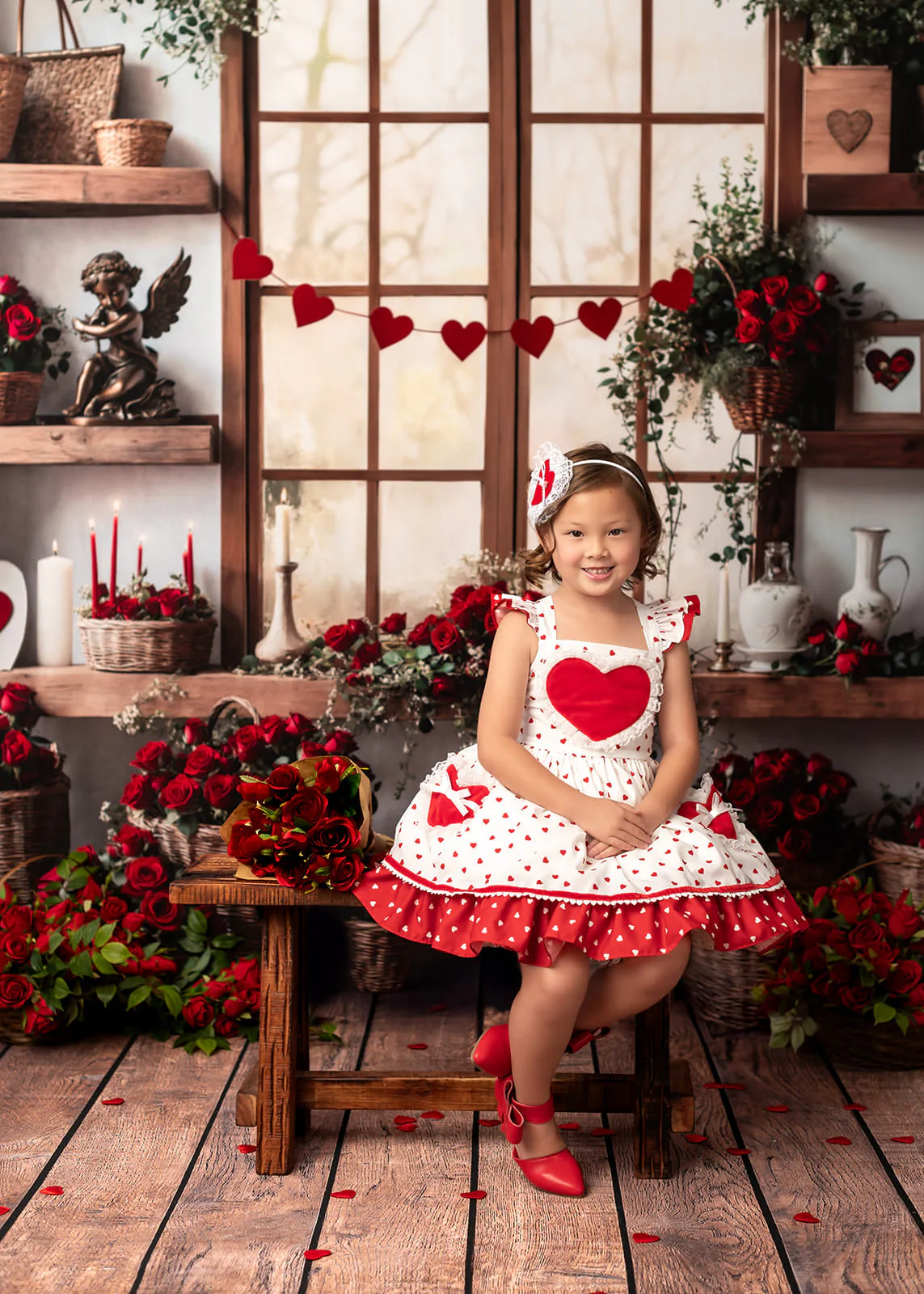 Kate Valentine's Day Roses Shelves Backdrop Designed by Emetselch - Image 10