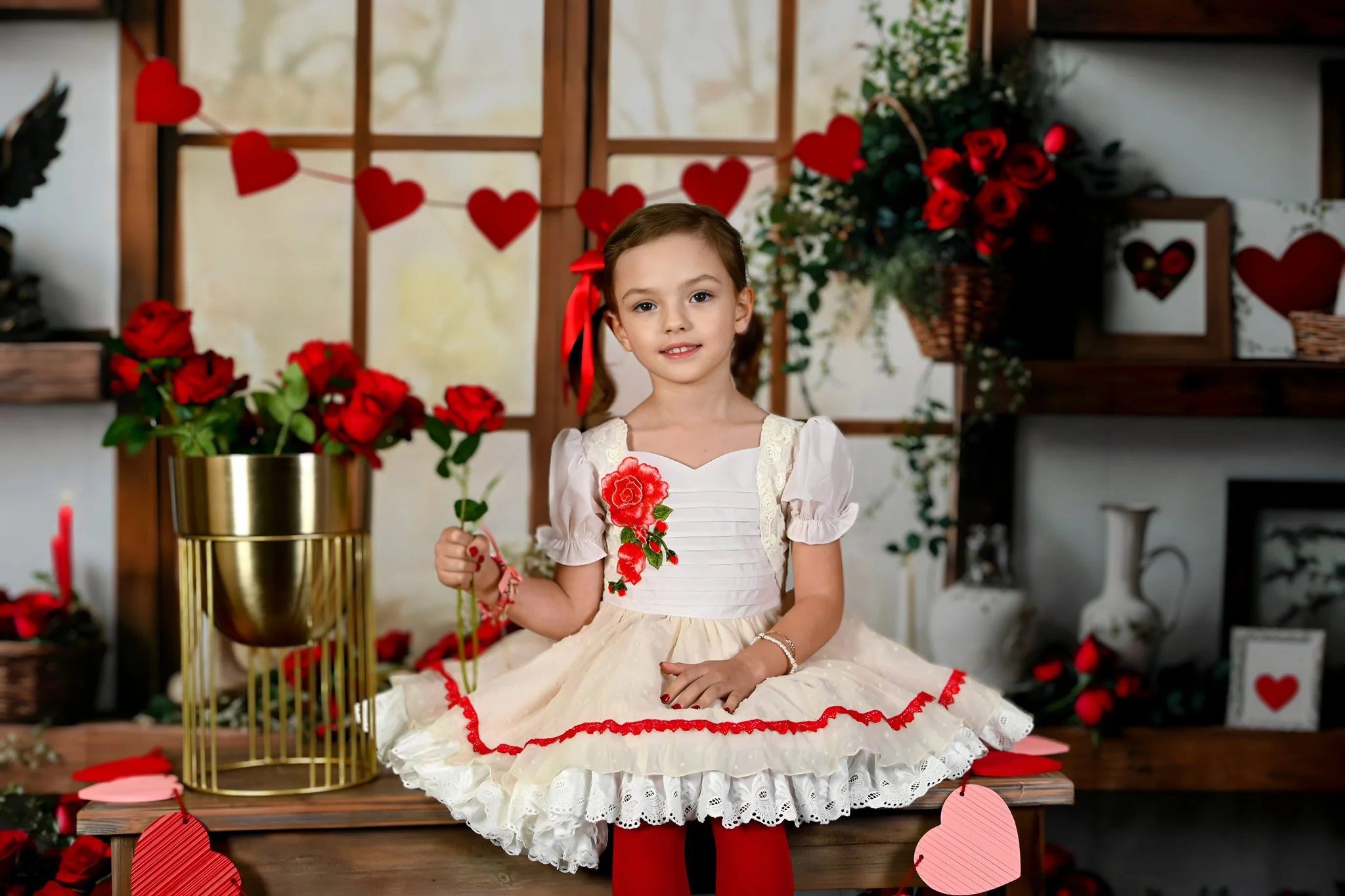Kate Valentine's Day Roses Shelves Backdrop Designed by Emetselch - Image 11