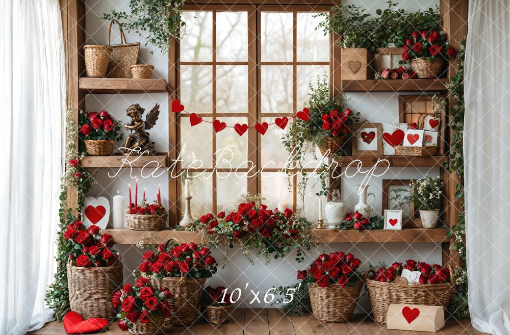 Kate Valentine's Day Roses Shelves Backdrop Designed by Emetselch - Image 14