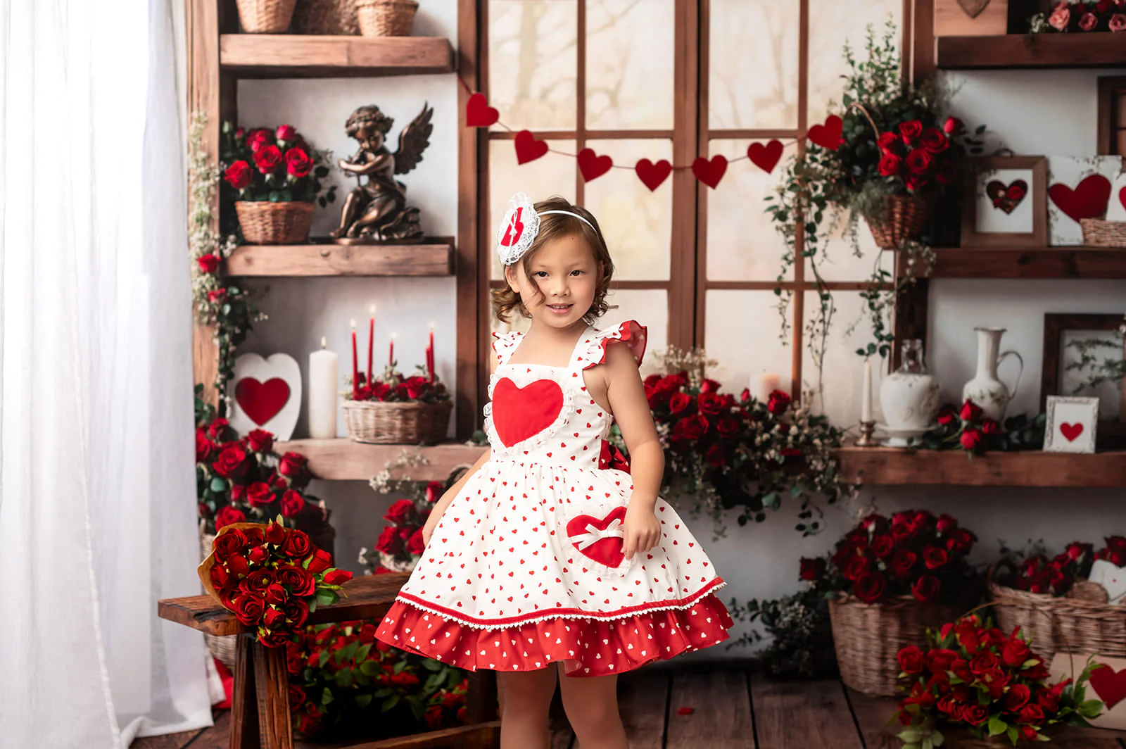 Kate Valentine's Day Roses Shelves Backdrop Designed by Emetselch - Image 4
