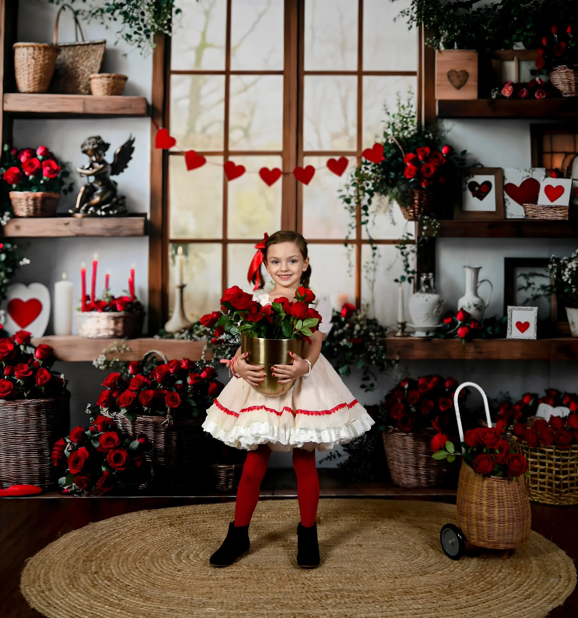 Kate Valentine's Day Roses Shelves Backdrop Designed by Emetselch - Image 7