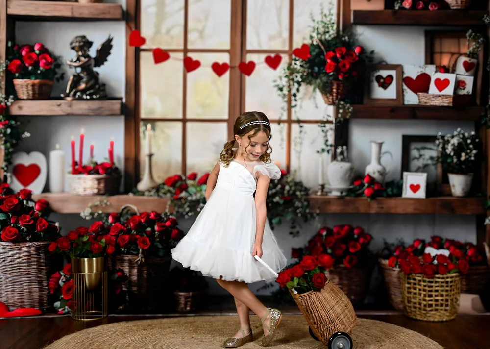 Kate Valentine's Day Roses Shelves Backdrop Designed by Emetselch - Image 8