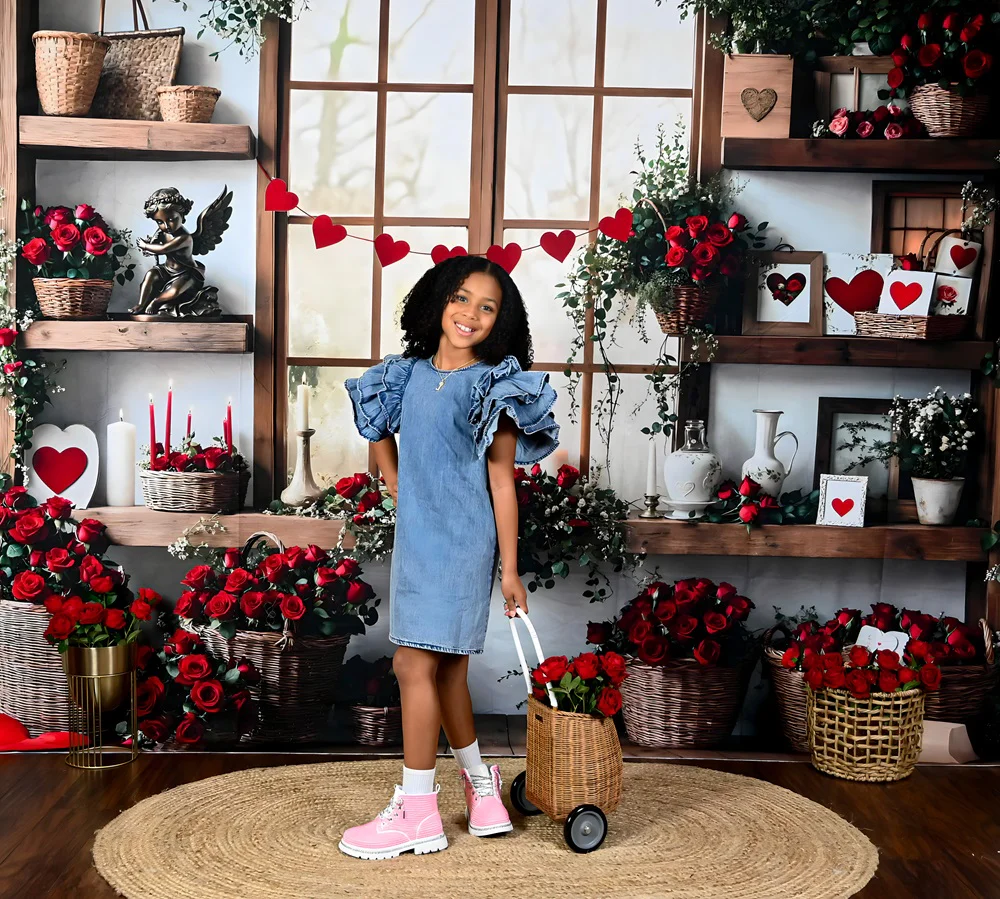 Kate Valentine's Day Roses Shelves Backdrop Designed by Emetselch - Image 9