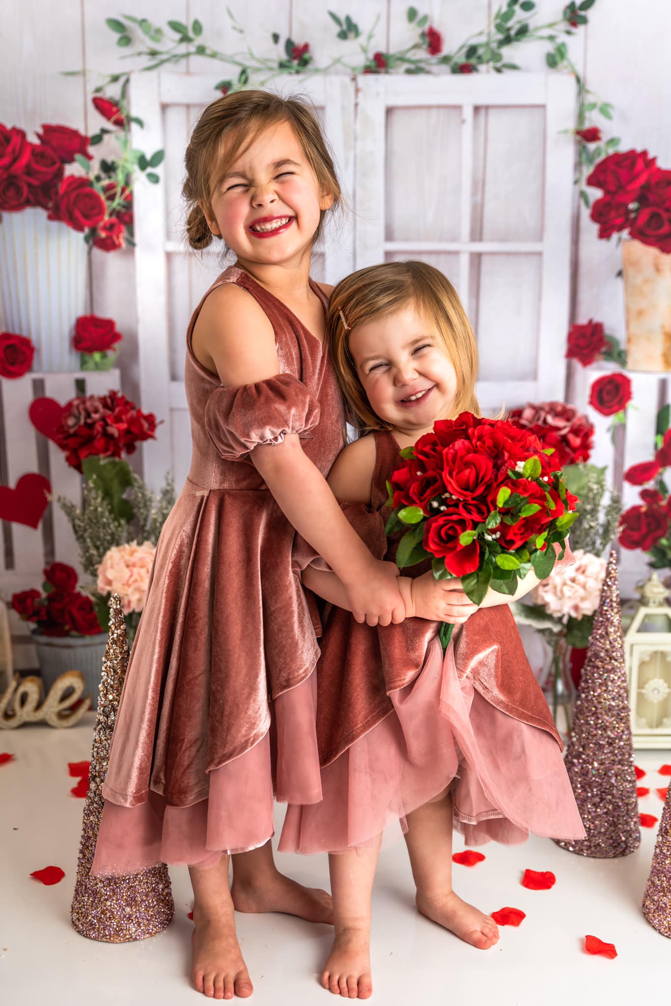 Kate Valentine's Day Roses White Wooden Backdrop Designed by Emetselch - Image 7