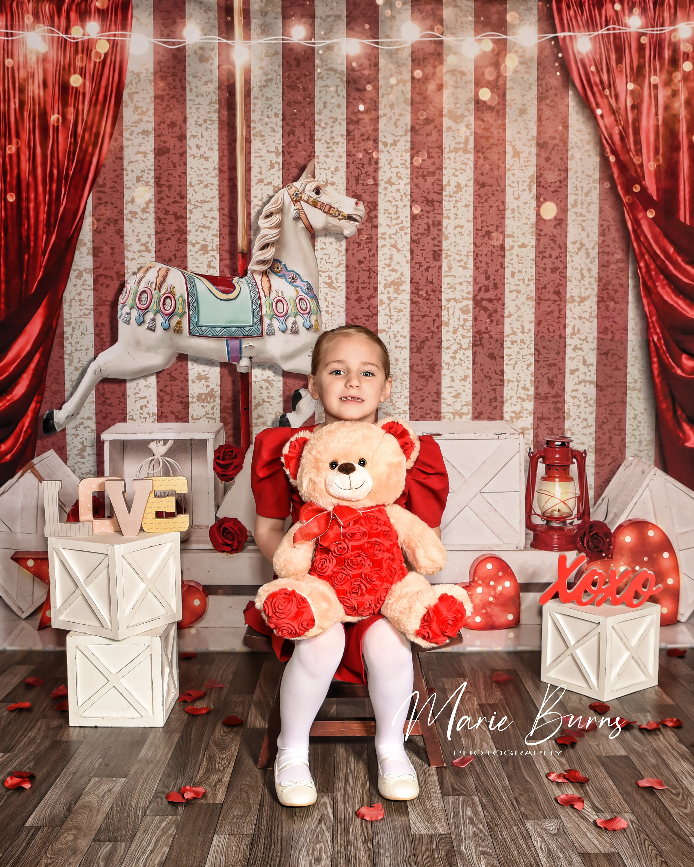 Kate Valentine's Day Stage Trojan Horse Backdrop for Photography - Image 5