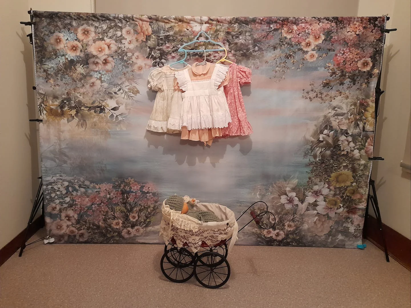 Kate Valentine's Day Vintage Flowers Bokeh Smog Backdrop Designed by JFCC - Image 6