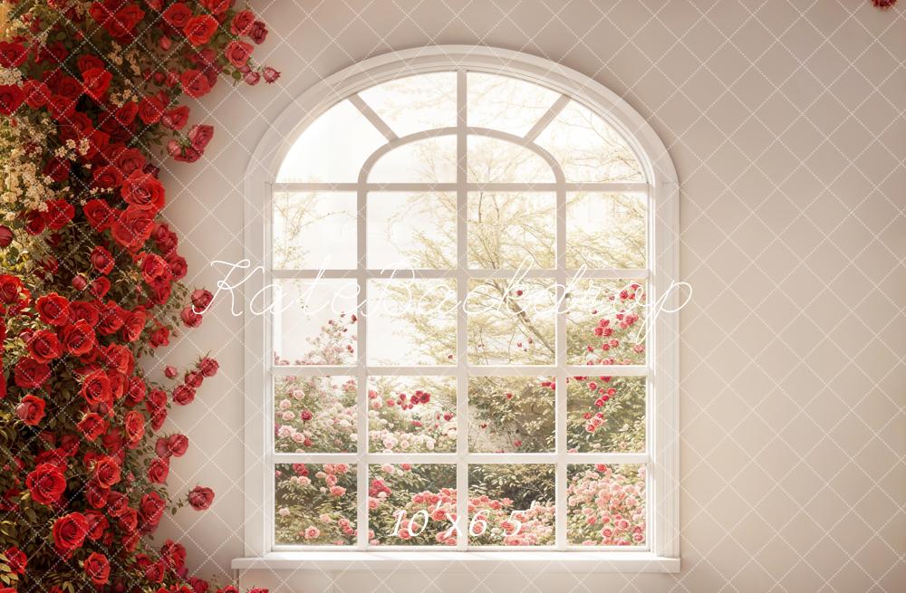 Kate Valentine's Day Window Roses Backdrop Designed by Emetselch - Image 3