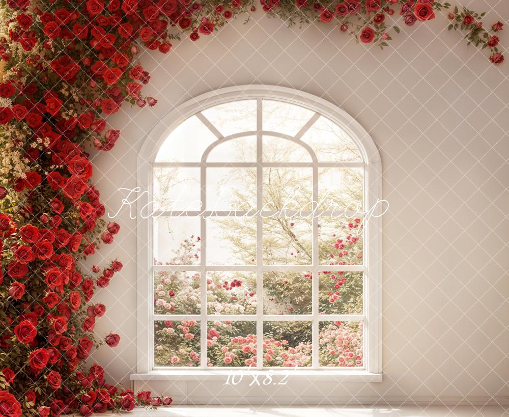 Kate Valentine's Day Window Roses Backdrop Designed by Emetselch - Image 4