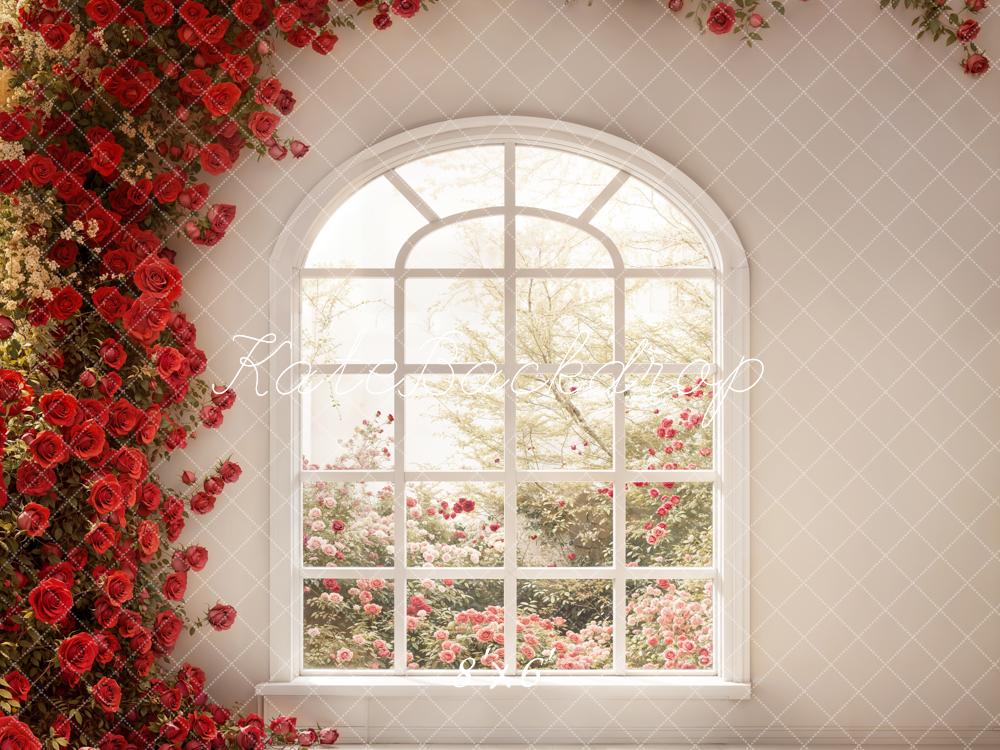 Kate Valentine's Day Window Roses Backdrop Designed by Emetselch - Image 5