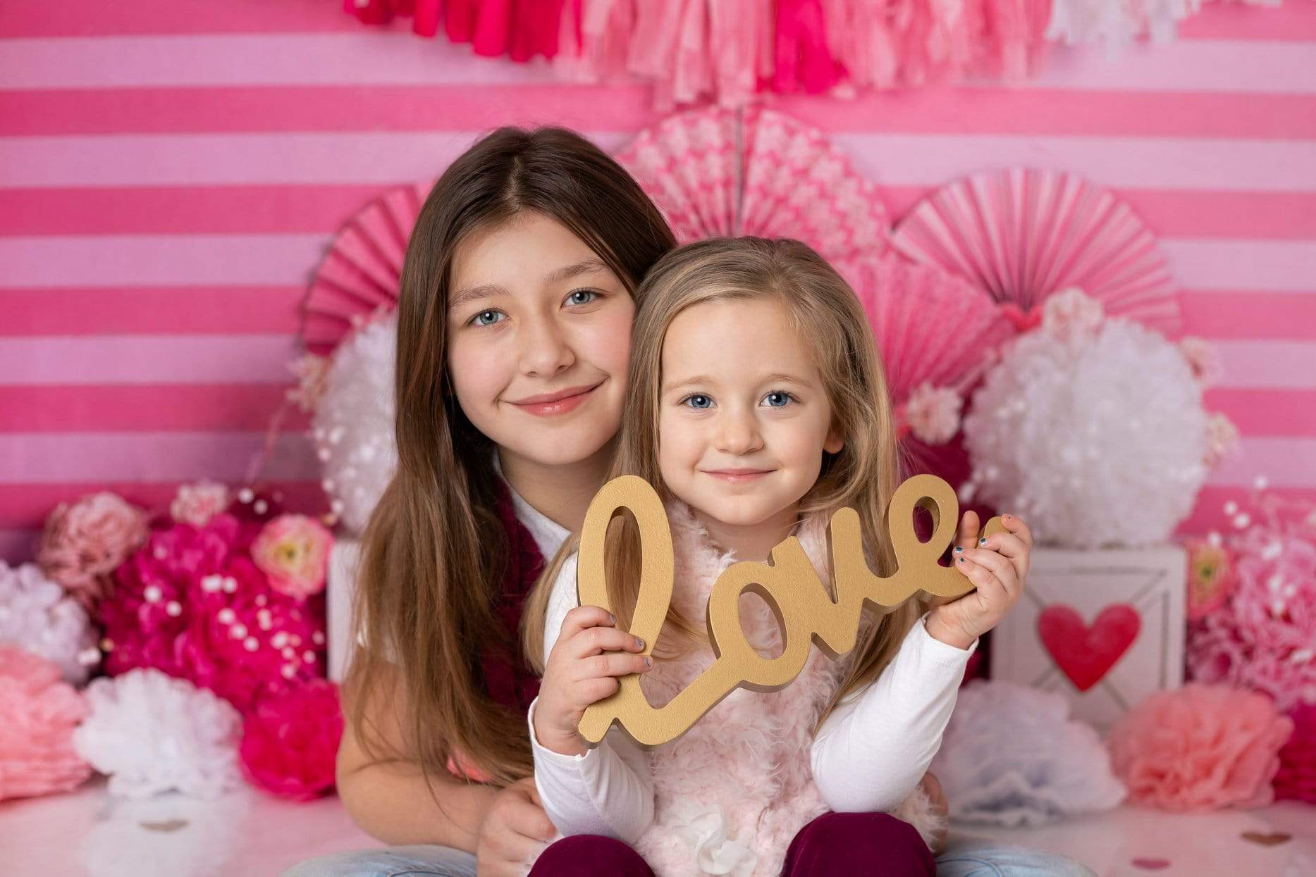 Kate Valentine's Day with Hearts and Stripes Backdrop Designed By Mandy Ringe Photography - Image 3