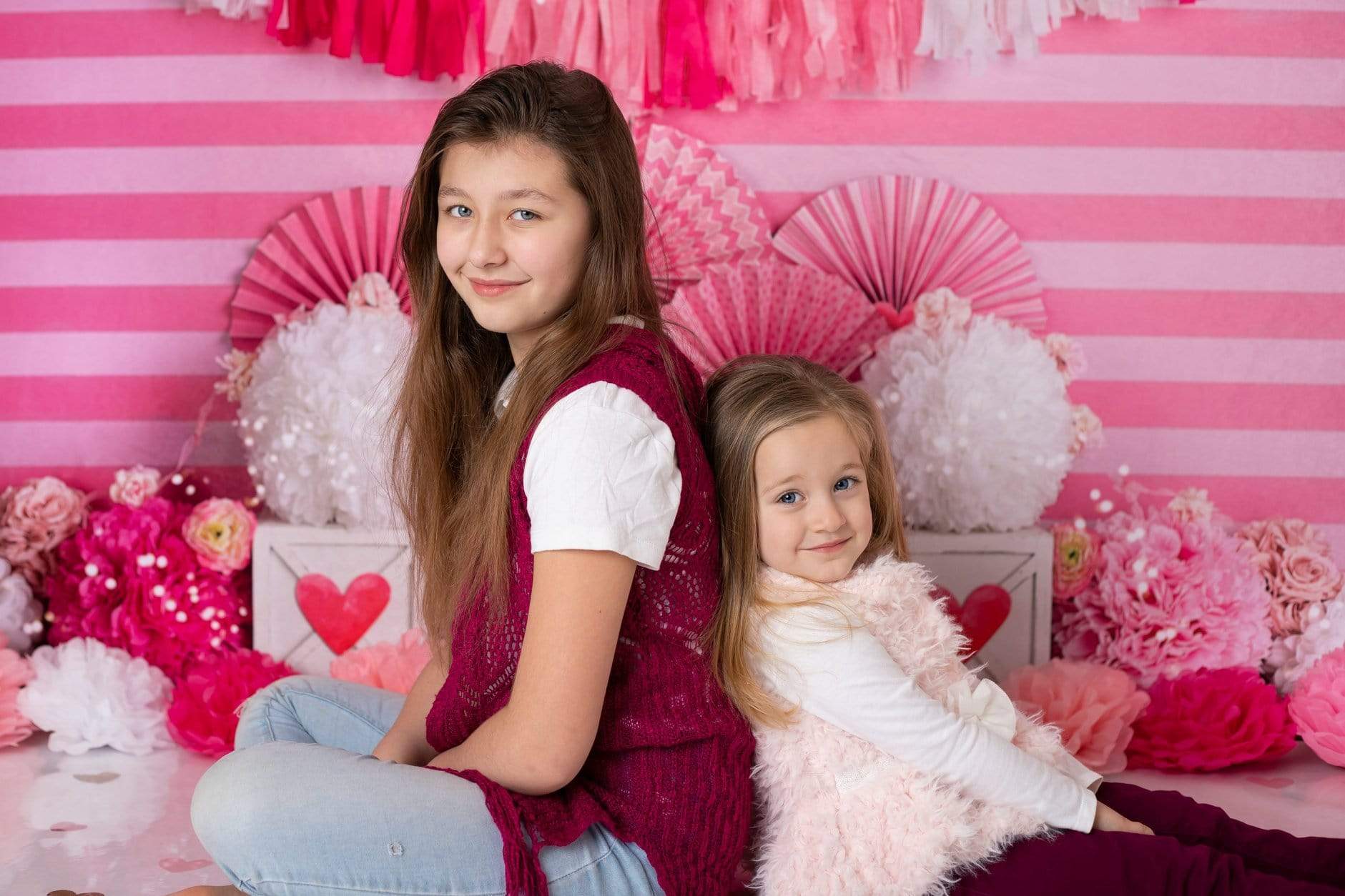 Kate Valentine's Day with Hearts and Stripes Backdrop Designed By Mandy Ringe Photography - Image 5