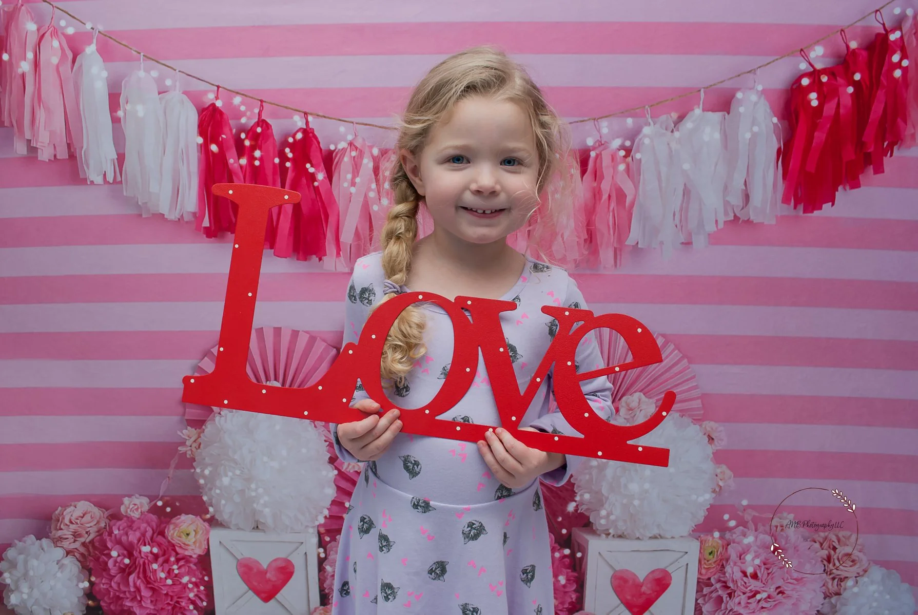 Kate Valentine's Day with Hearts and Stripes Backdrop Designed By Mandy Ringe Photography - Image 6