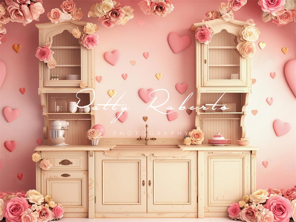 Kate Valentines Heart Kitchen Backdrop Designed by Patty Robert - Image 3