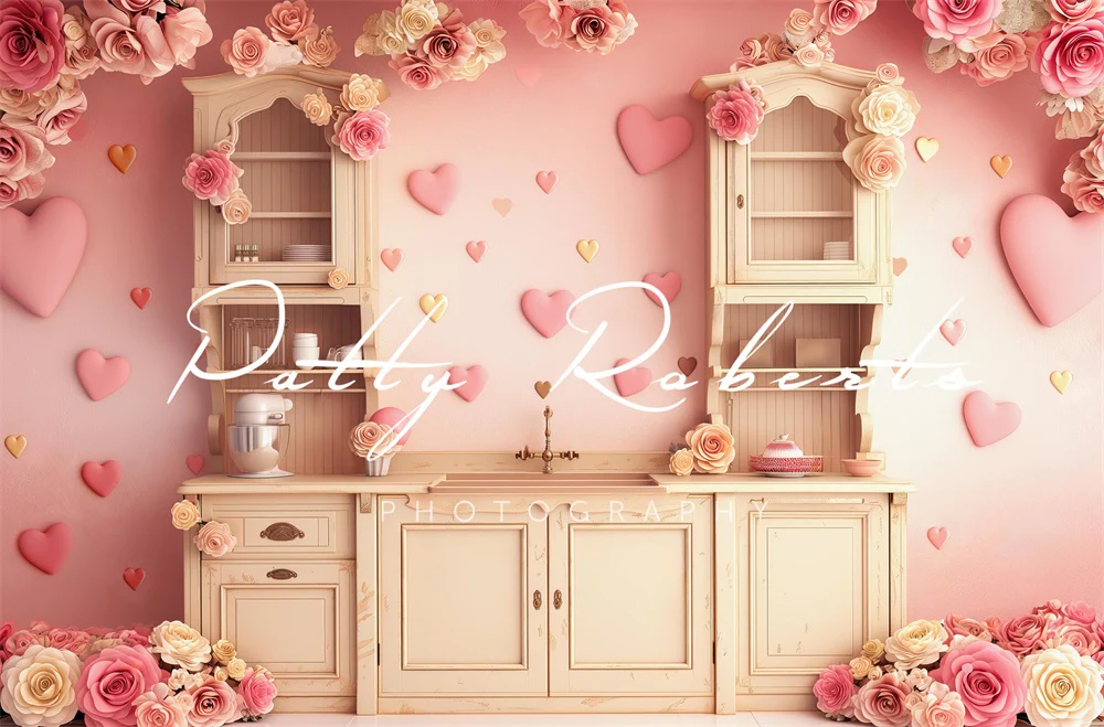 Kate Valentines Heart Kitchen Backdrop Designed by Patty Robert - Image 4