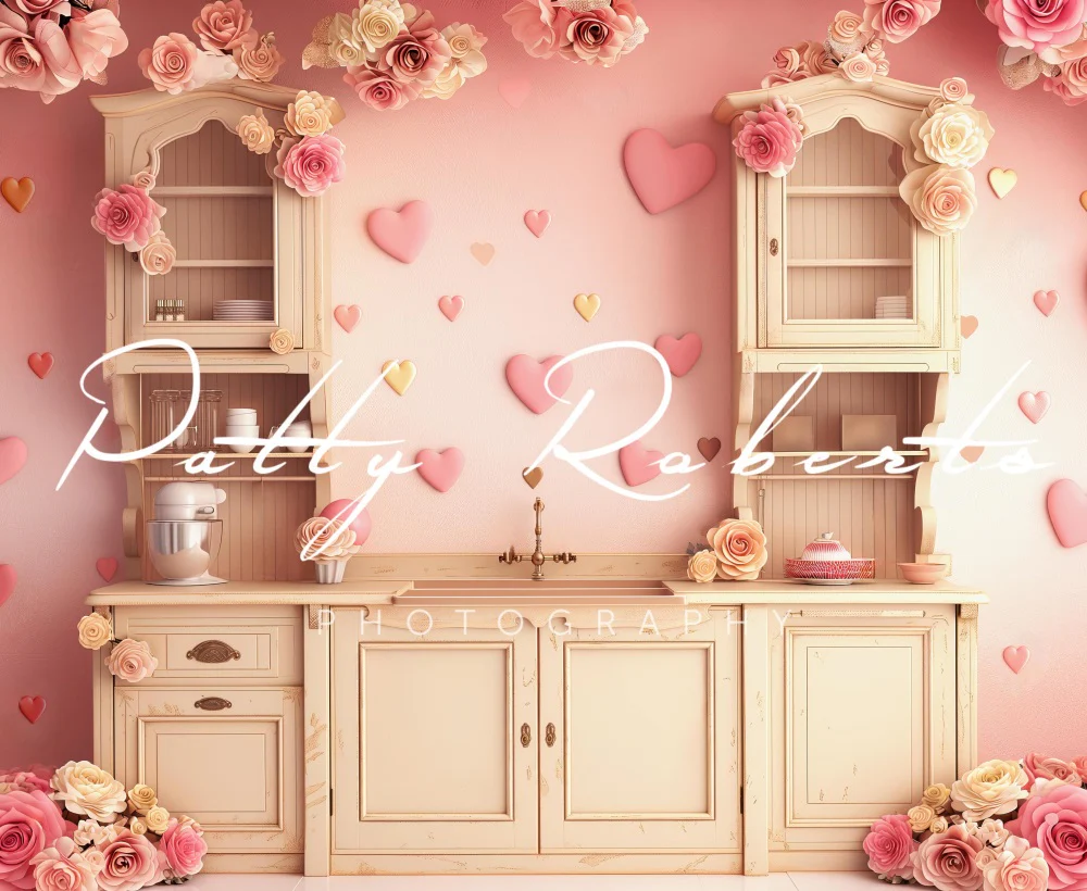Kate Valentines Heart Kitchen Backdrop Designed by Patty Robert - Image 5
