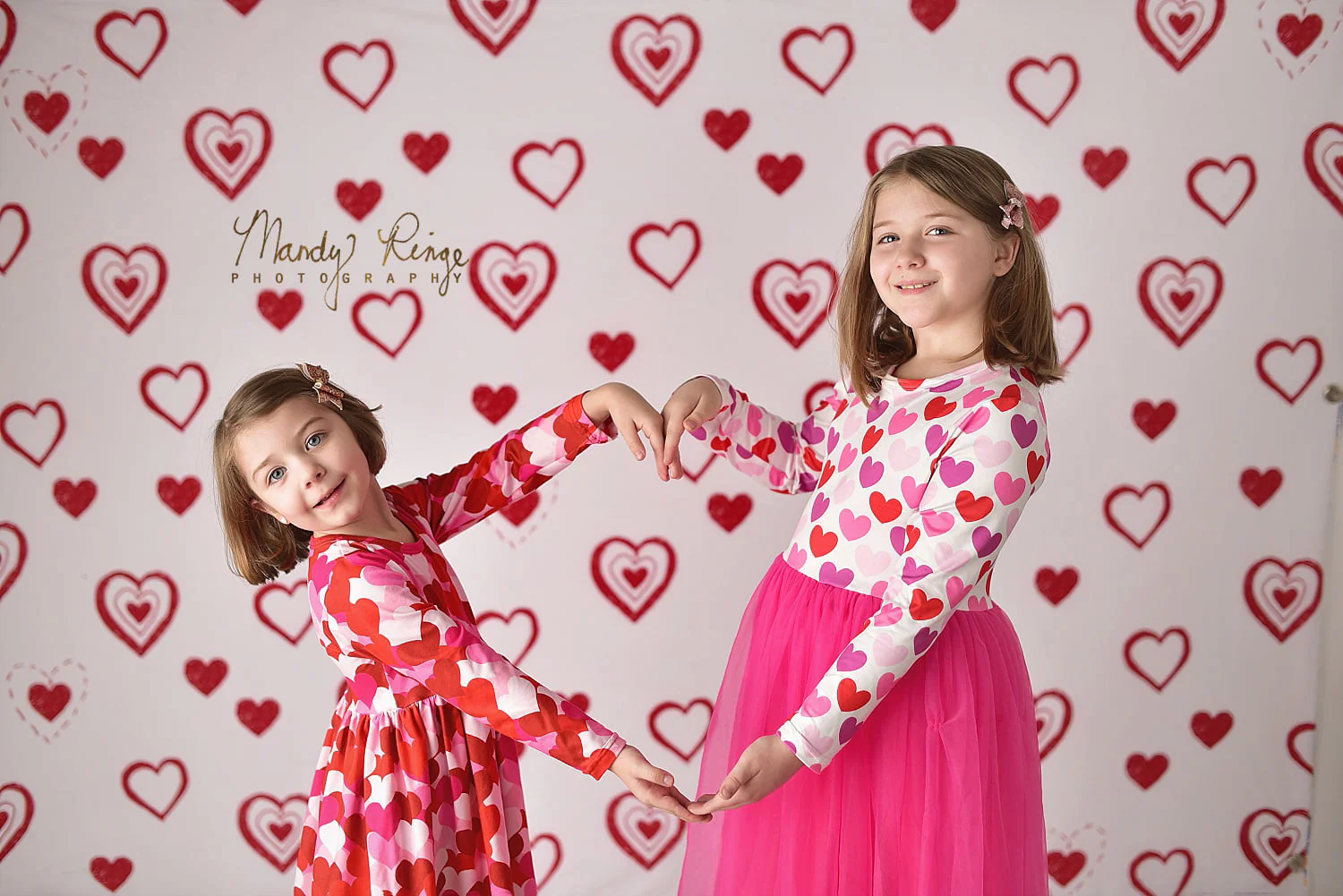 Kate Valentine's Heart Red Doodles Backdrop Designed by Mandy Ringe Photography - Image 3