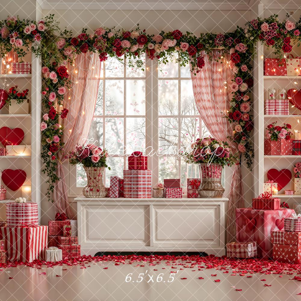 Kate Valentines Heart Shelves Gift Rose Backdrop Designed by Emetselch - Image 2
