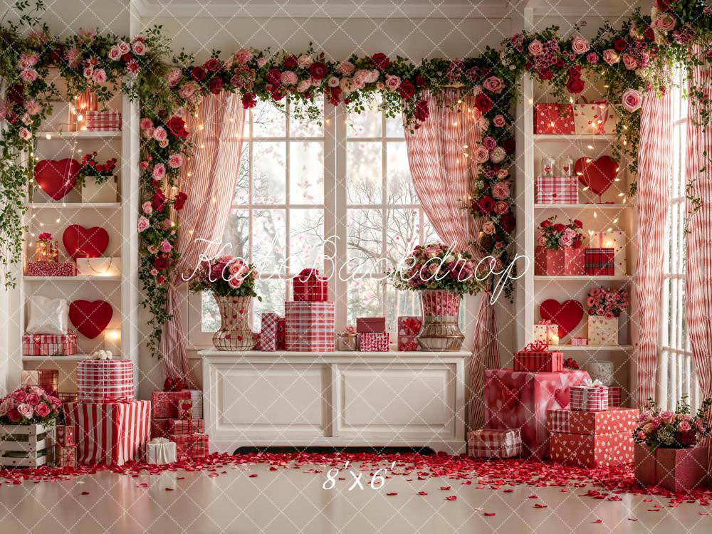 Kate Valentines Heart Shelves Gift Rose Backdrop Designed by Emetselch - Image 3