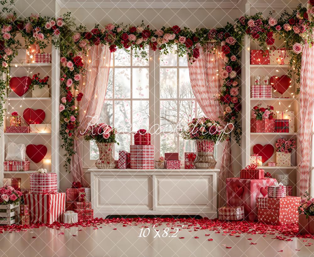 Kate Valentines Heart Shelves Gift Rose Backdrop Designed by Emetselch - Image 6