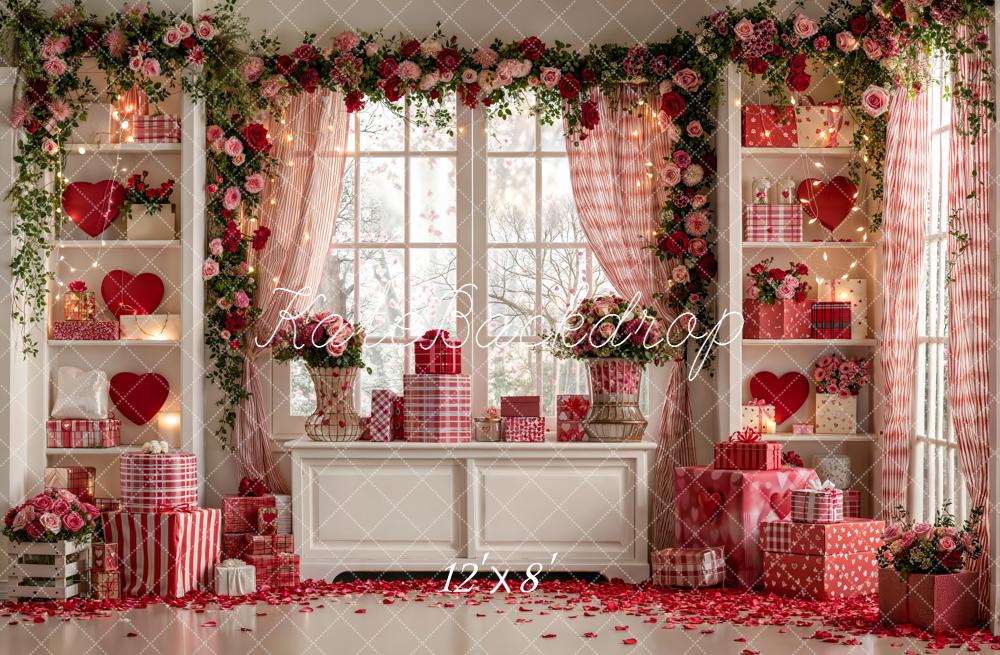 Kate Valentines Heart Shelves Gift Rose Backdrop Designed by Emetselch - Image 8
