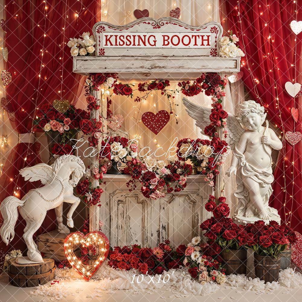 Kate Valentines Kissing Booth Cupid Carousel Horse Backdrop Designed by Emstselch - Image 7