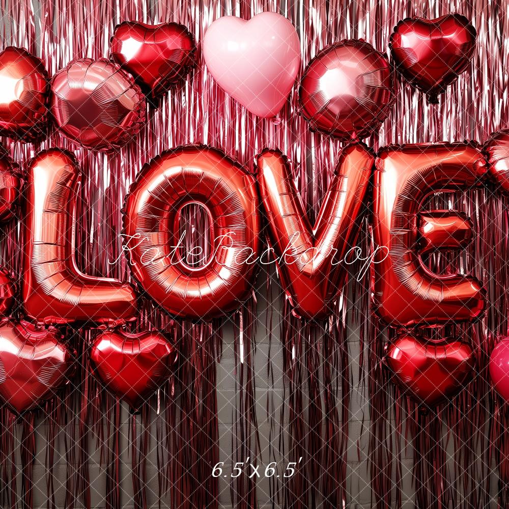 Kate Valentine's Love Balloon Red Backdrop Designed by Patty Robert - Image 2
