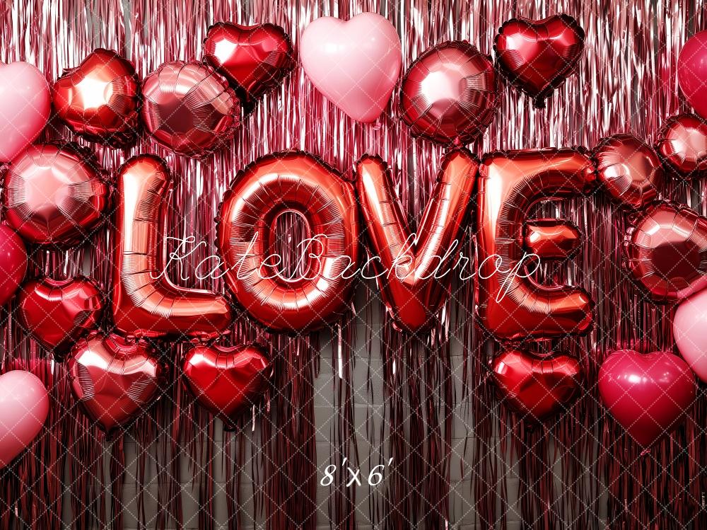 Kate Valentine's Love Balloon Red Backdrop Designed by Patty Robert - Image 3