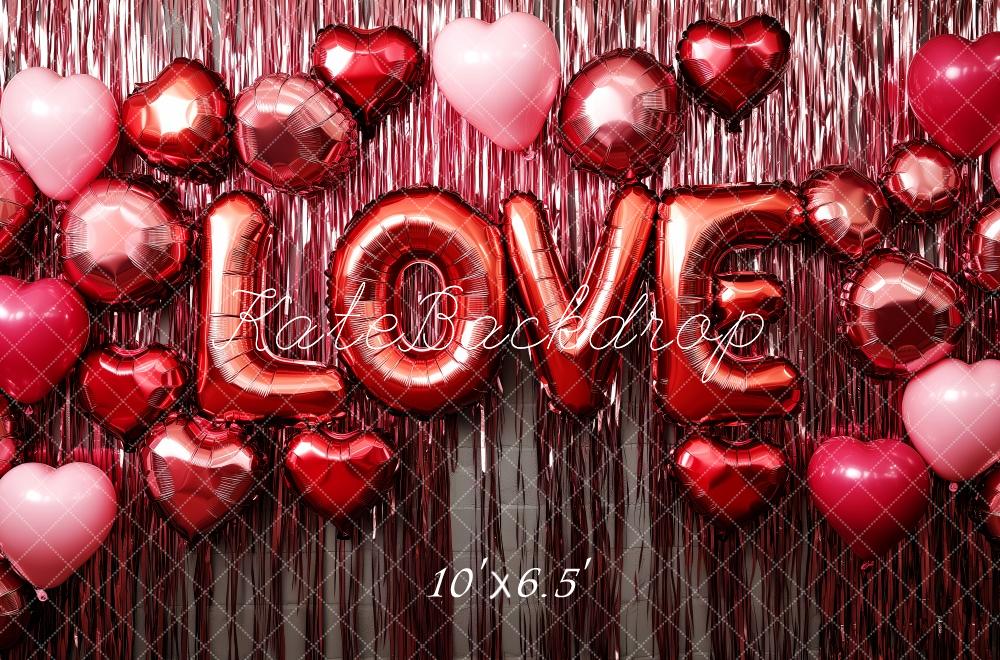 Kate Valentine's Love Balloon Red Backdrop Designed by Patty Robert - Image 4
