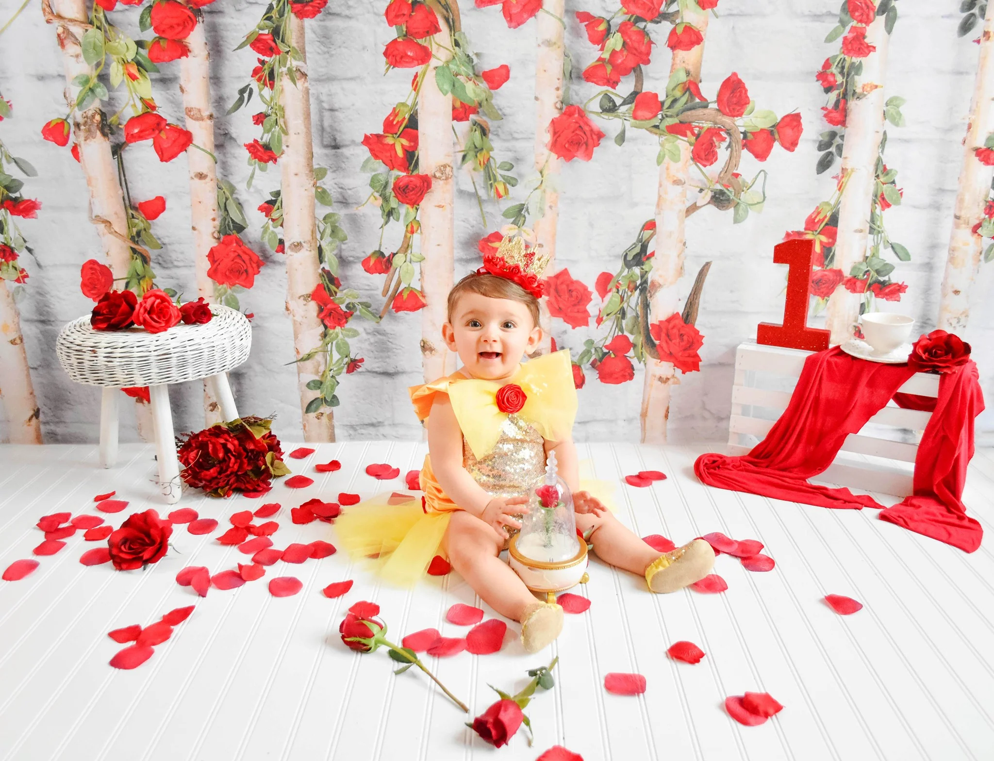 Kate Valentines Wooden Stick with Roses Backdrop Designed by Jia Chan Photography - Image 3