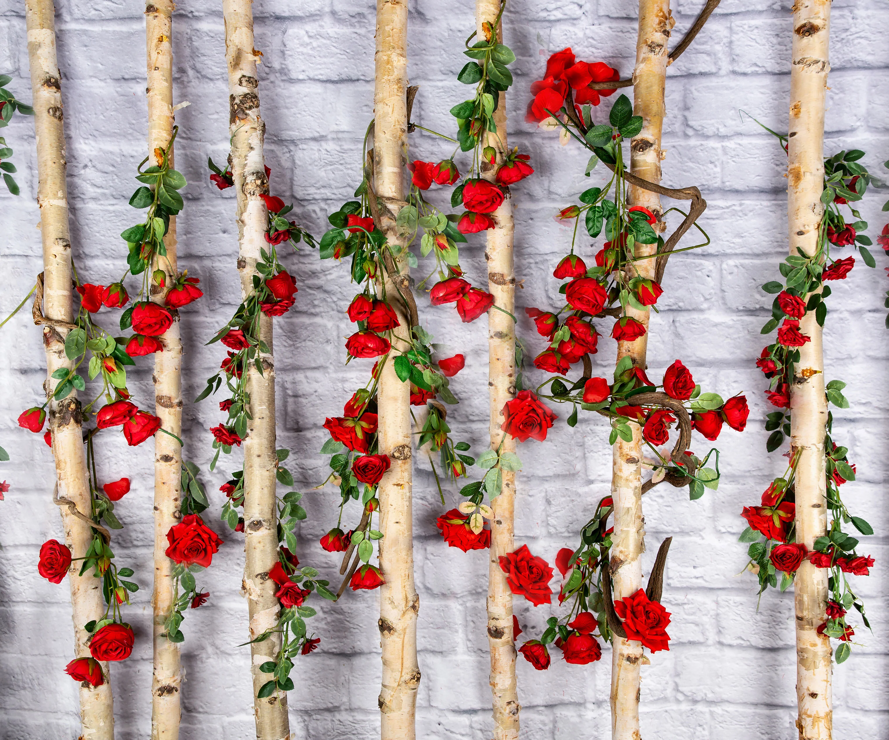 Kate Valentines Wooden Stick with Roses Backdrop Designed by Jia Chan Photography - Image 5