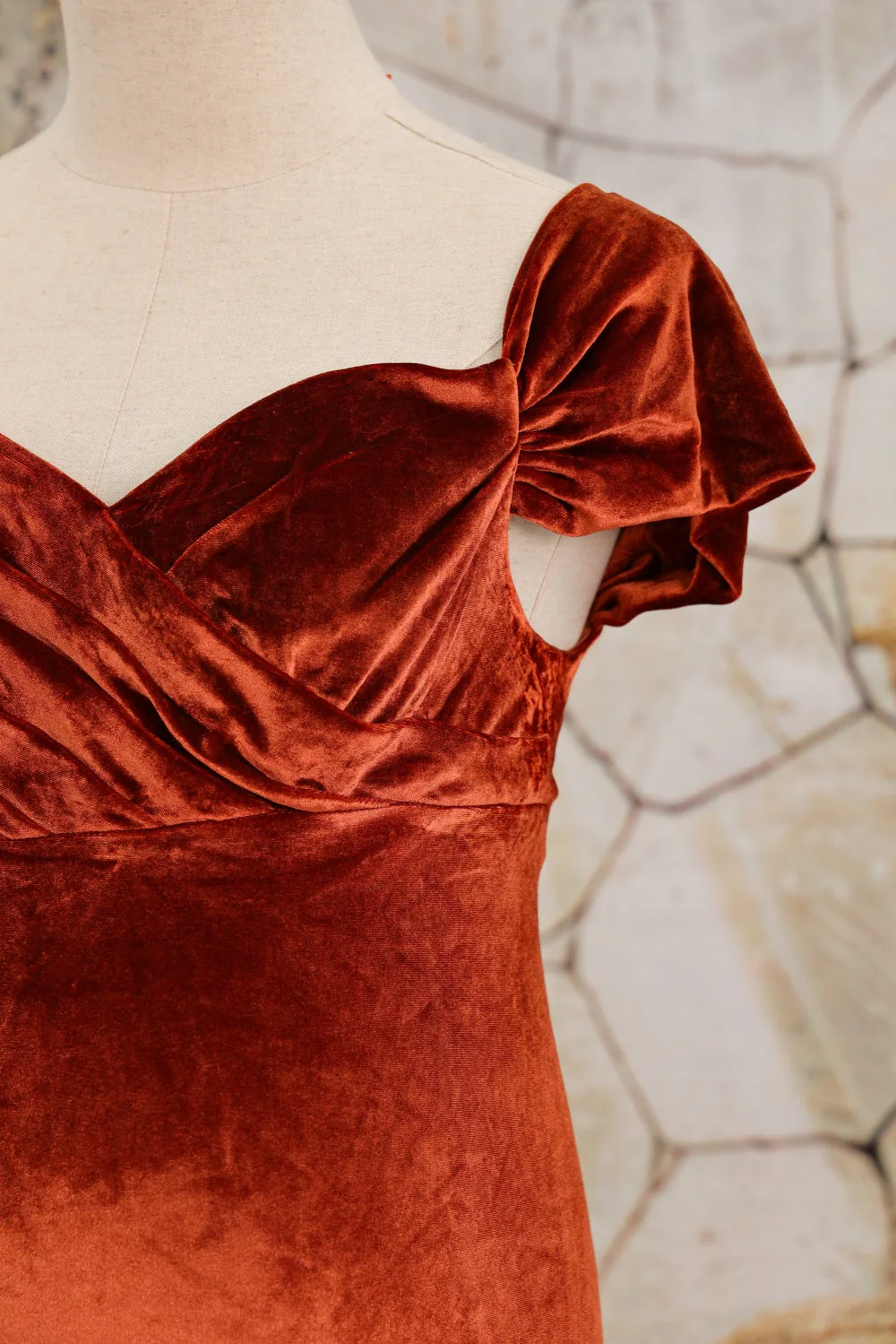 Kate Velvet V-neck Tailed Maternity Photoshoot Dress - Image 18