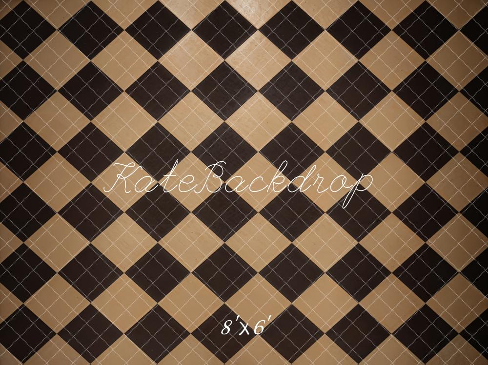 Kate Vintage Black and Brown Plaid Floor Backdrop Designed by Kate Image - Image 3