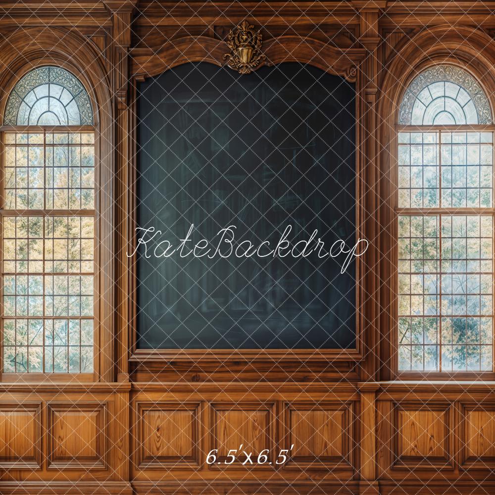 Kate Vintage Blackboard Windows Backdrop Designed by Emetselch - Image 2