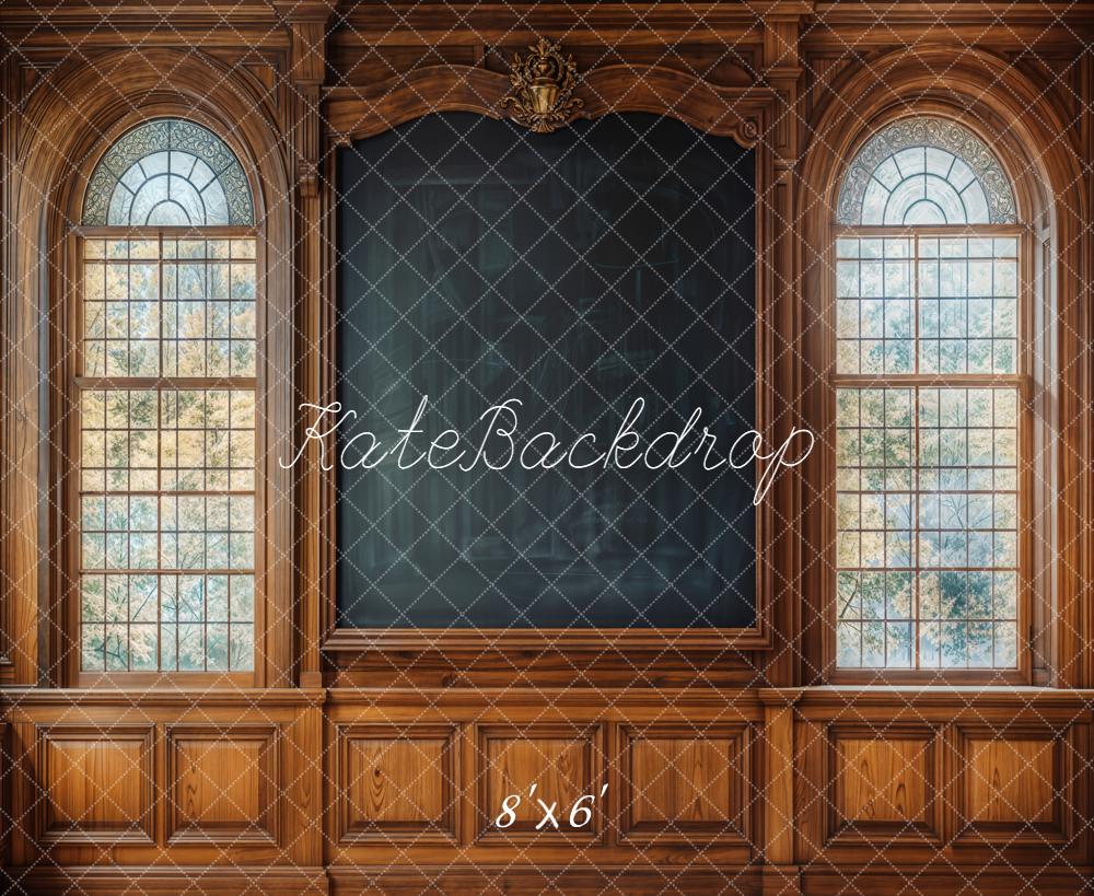 Kate Vintage Blackboard Windows Backdrop Designed by Emetselch - Image 3