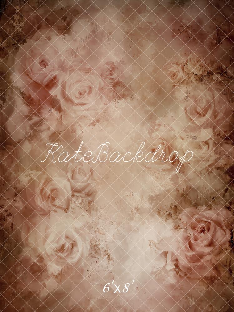 Kate Vintage Blush Roses Fine Art Backdrop Designed by Emetselch - Image 3