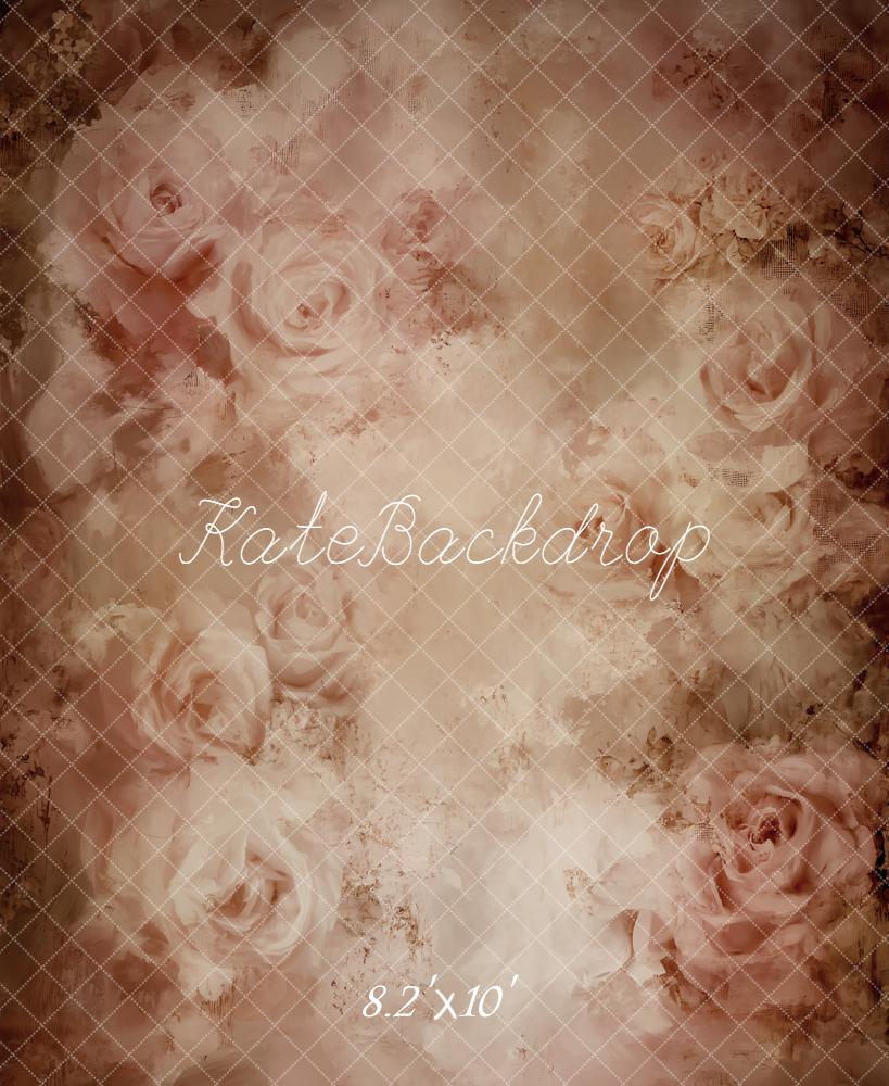 Kate Vintage Blush Roses Fine Art Backdrop Designed by Emetselch - Image 6