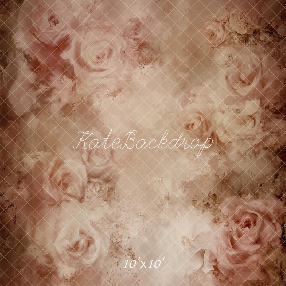 Kate Vintage Blush Roses Fine Art Backdrop Designed by Emetselch - Image 7