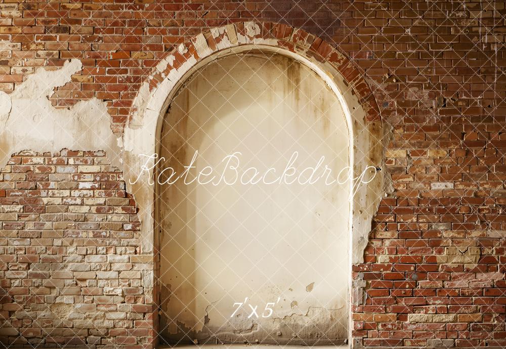 Kate Vintage Brick Wall Arch Backdrop Designed by Emetselch - Image 2