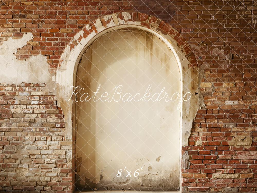 Kate Vintage Brick Wall Arch Backdrop Designed by Emetselch - Image 5