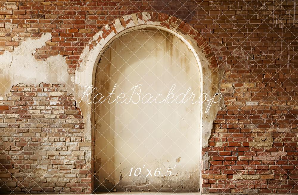 Kate Vintage Brick Wall Arch Backdrop Designed by Emetselch - Image 6