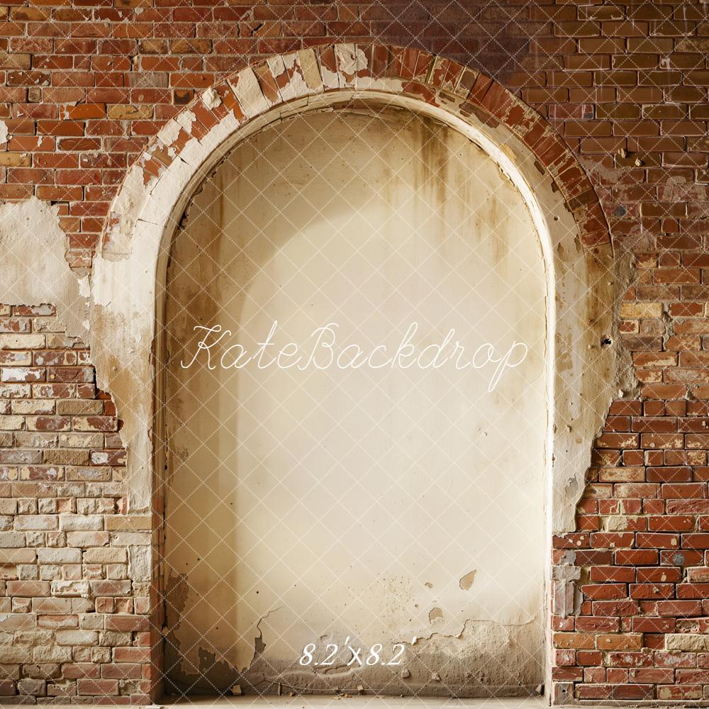 Kate Vintage Brick Wall Arch Backdrop Designed by Emetselch - Image 7