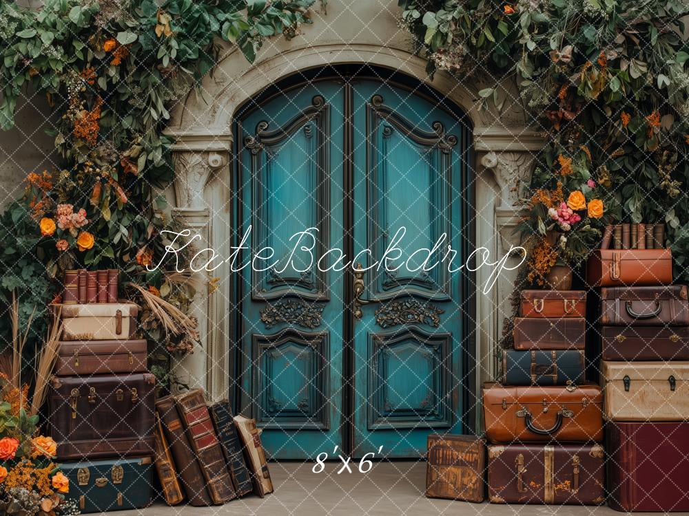 Kate Vintage Enchanted Garden Door Luggage Backdrop Designed by Patty Robert - Image 4