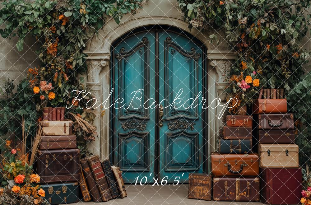 Kate Vintage Enchanted Garden Door Luggage Backdrop Designed by Patty Robert - Image 5