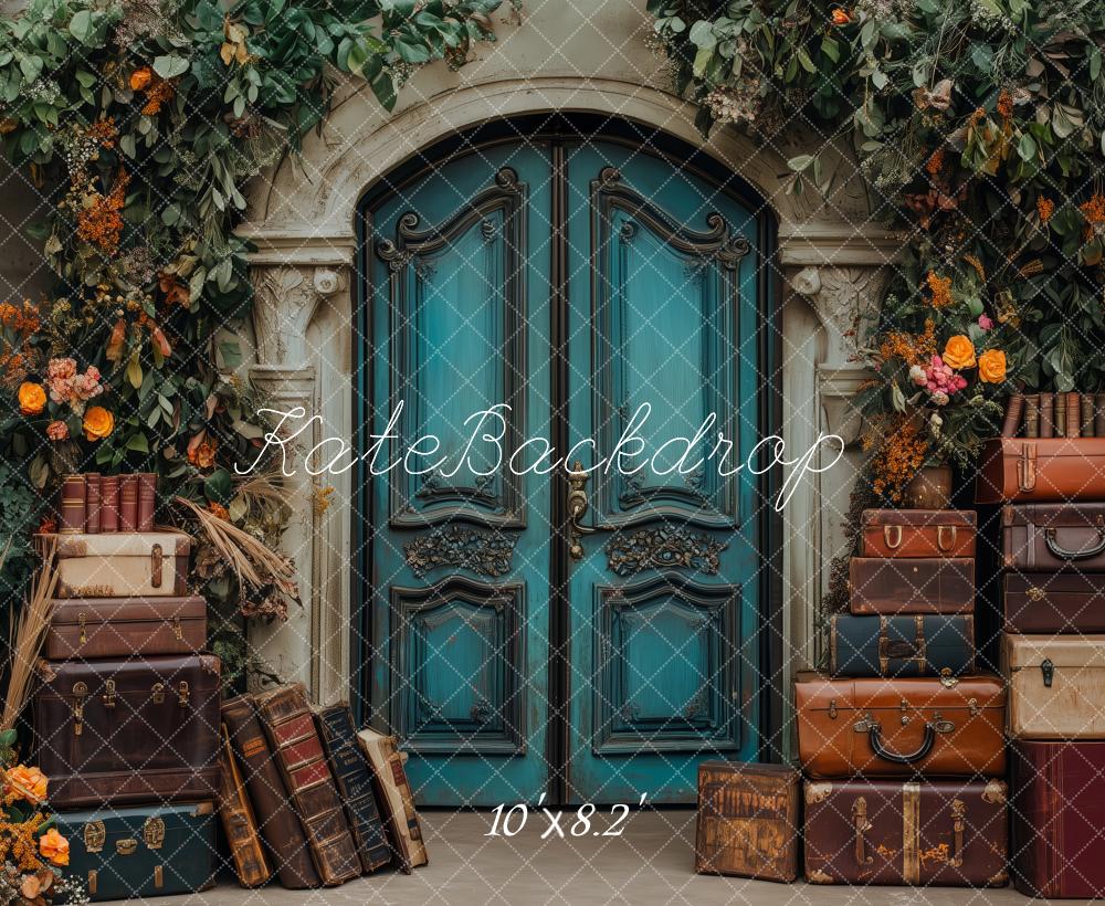 Kate Vintage Enchanted Garden Door Luggage Backdrop Designed by Patty Robert - Image 6