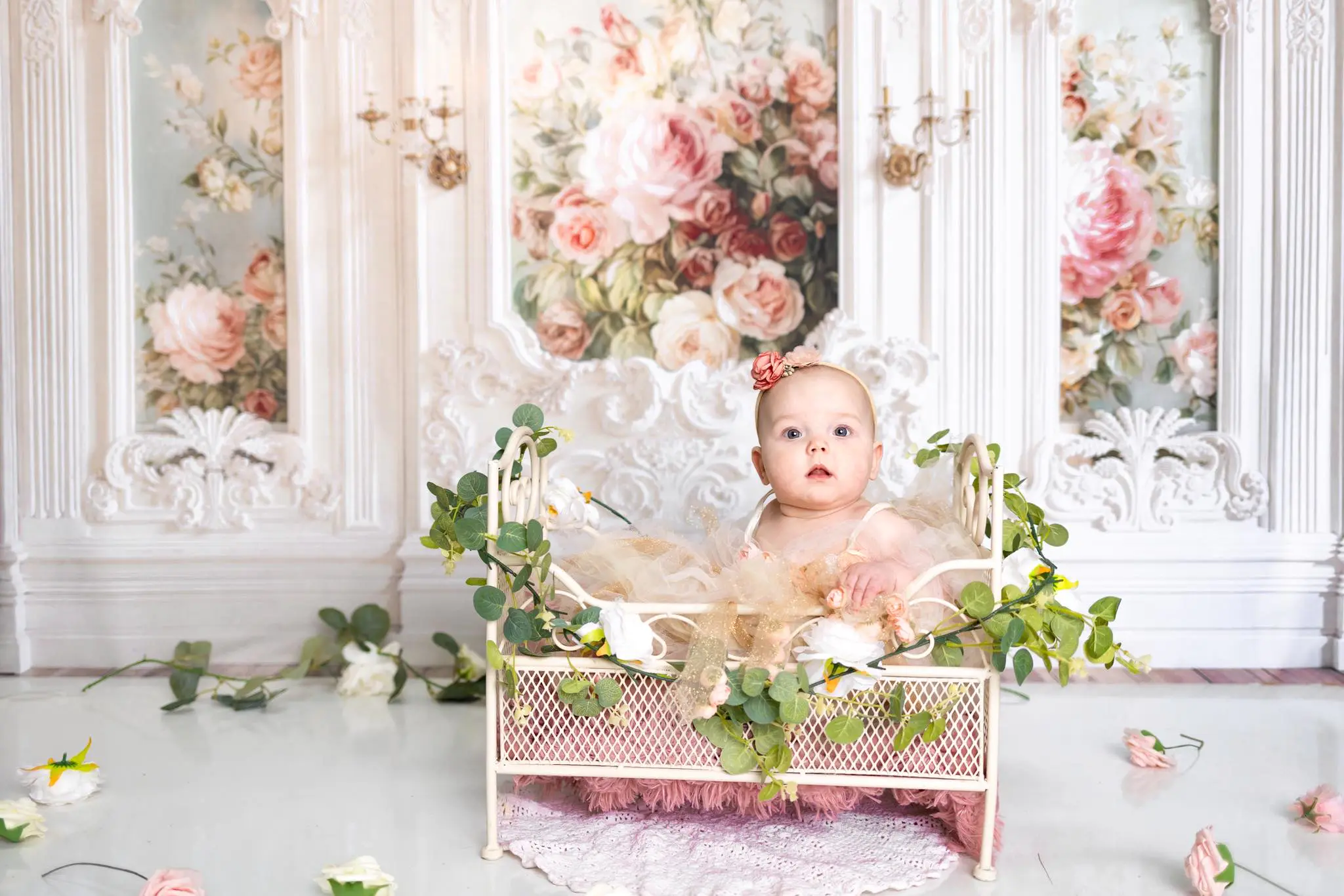 Kate Vintage Floral Wall Panel Backdrop Designed by Emetselch - Image 4